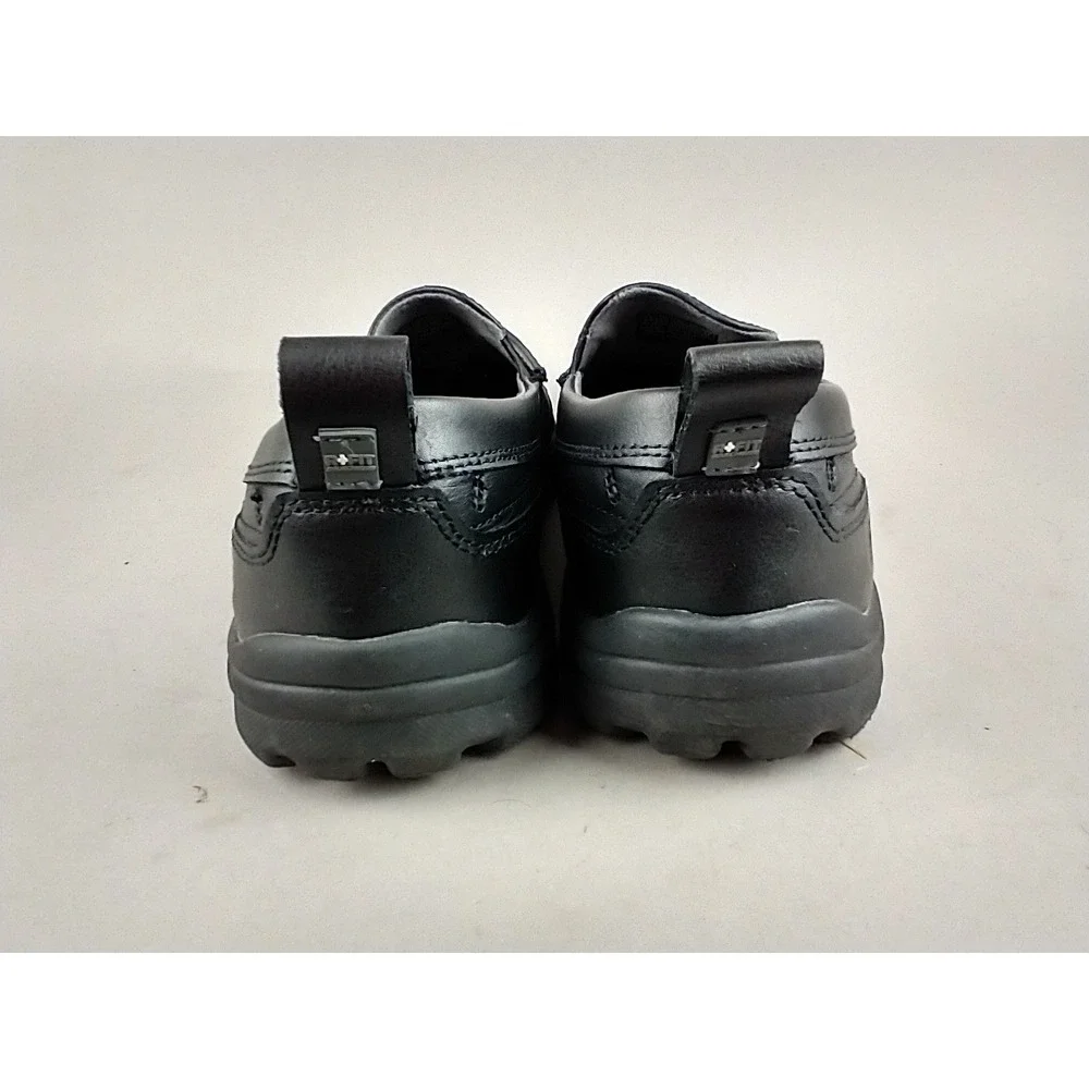 Skechers‎ Relaxed Fit Mens 9.5 Black Leather Slip On Loafers Memory Foam 63697